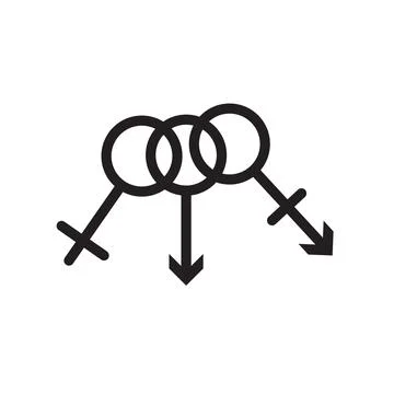 Rainbow LGBT flag icon Black line art vector logo Stock Illustration