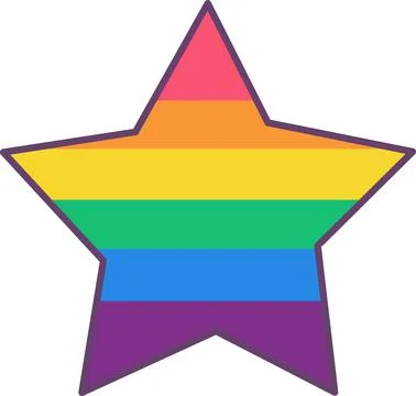 Rainbow Lgbt Pride Flag Star Icon Stock-Illustration