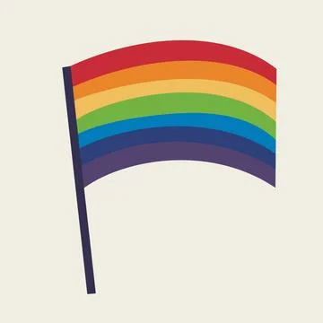 Rainbow LGBTQ Pride flag. Vector illustration of the Pride parade. LGBT 스톡 일러스트