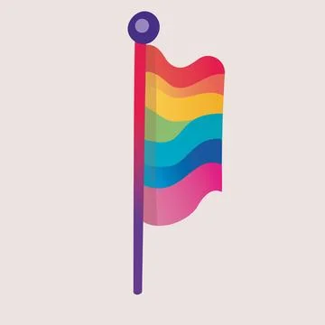 Rainbow LGBTQ Pride flag. Vector illustration of the Pride parade. LGBT Stock Illustration