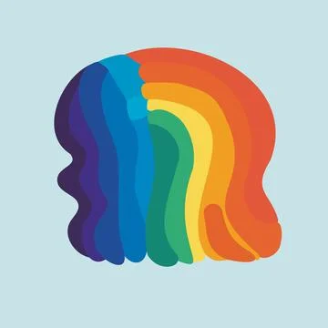 Rainbow LGBTQ Pride flag. Vector illustration of the Pride parade. LGBT 库存插图