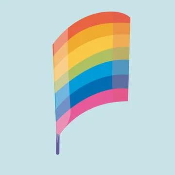 Rainbow LGBTQ Pride flag. Vector illustration of the Pride parade. LGBT 스톡 일러스트