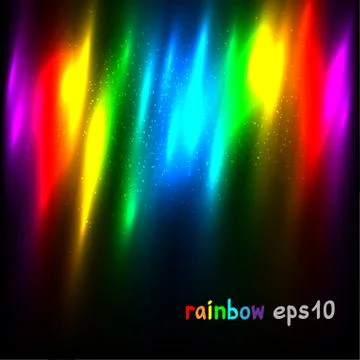Rainbow light from above background Stock Illustration