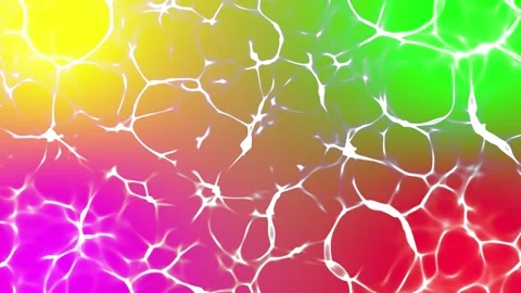 Rainbow light dances across water's surface Video stock 330738313