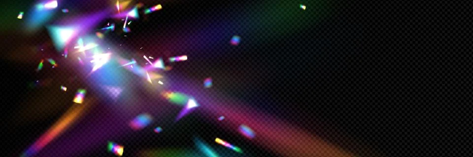 Rainbow light effect with flare lens prism burst 스톡 일러스트