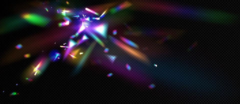 Rainbow light effect with flare lens prism burst 스톡 일러스트