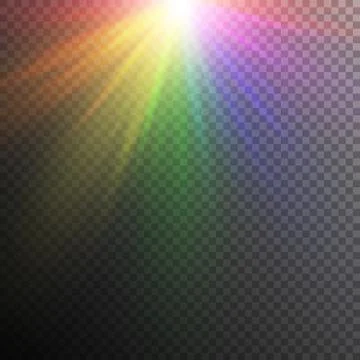 Rainbow light effects Stock Illustration