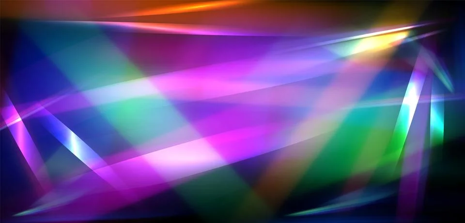 Rainbow light flare vector background, crystal optical light effect, colorful Stock Illustration