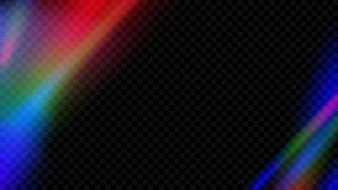Rainbow light leak effect background. Burnt retro film bokeh overlay. Old aged Stock Illustration