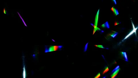 Rainbow light prism light flares / leaks surface texture movement Stock Footage 124878592