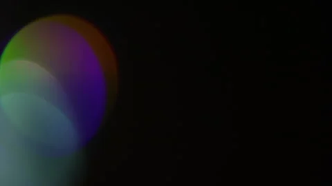 Rainbow light prism patterns, orbs and bokeh balls Video stock 309494103