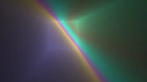 Rainbow light rays moving in different shapes Stockbeeldmateriaal 313076696
