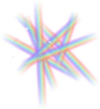 Rainbow light refraction star burst. Spectral dispersion light beams. Glowi.. Stock Illustration