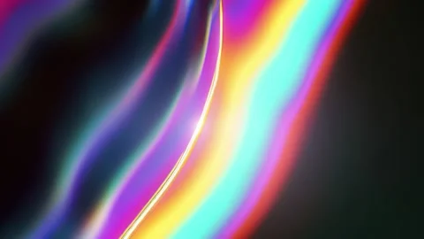 Rainbow Light Ribbon Holographic Abstract Background Video stock 328288531