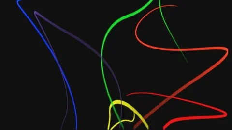 Rainbow  light streaks on white background 4K Stock Footage 65389644