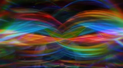 Rainbow Light Wave Background Seamless Loop Stock Footage 344652235