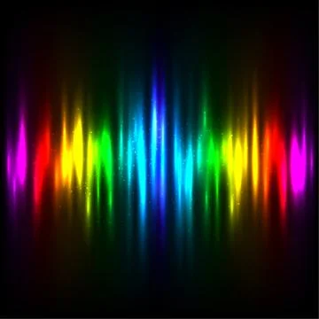 Rainbow lights template background Stock Illustration