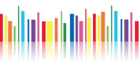 Rainbow line abstract art background Stock Illustration