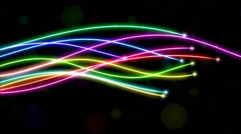 Rainbow Lines Animation Stock Footage 40031733