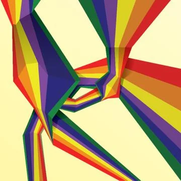 Rainbow Lines Background Stock-Illustration