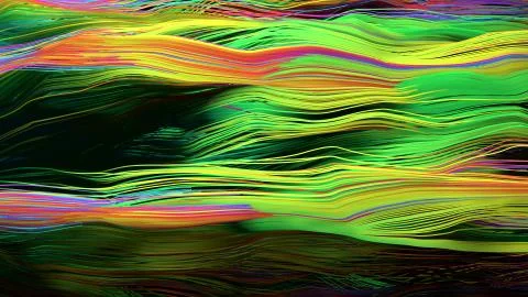 Rainbow Lines background waving to connecting. Wires that connect to communicate Stock Illustration