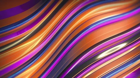Rainbow Lines Metal Surface Stock Footage 163344142
