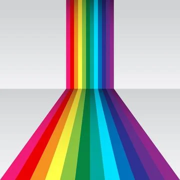 Rainbow lines on the way background for Pride day Stock Illustration
