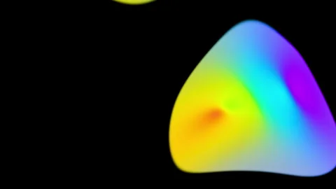 Rainbow Liquid Blob Abstract Gradient Motion Background 4K Seamless 60s Loop Stock Footage 320085910