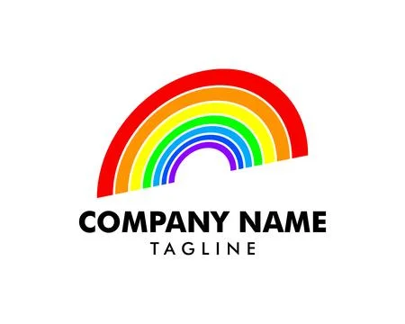 Rainbow Logo design vector template Stock Illustration