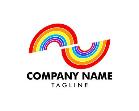 Rainbow Logo design vector template Stock Illustration