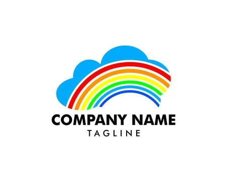 Rainbow Logo design vector template Stock Illustration