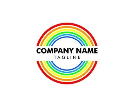 Rainbow Logo design vector template Stock Illustration