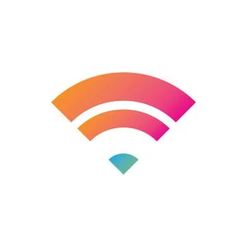 Rainbow Logo design vector. Wifi signal Logotype icon Stock Illustration
