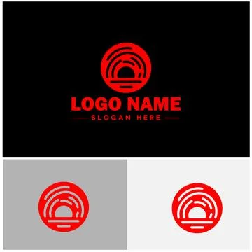 Rainbow logo icon vector for business app icon cloud natural silhouette rai.. Stock Illustration