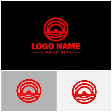 Rainbow logo icon vector for business app icon cloud natural silhouette rai.. Illustrazione stock