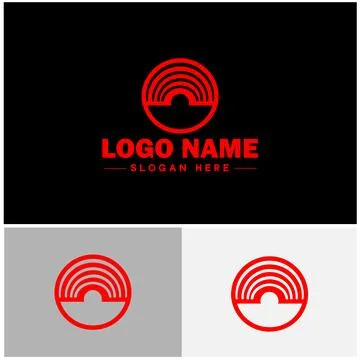 Rainbow logo icon vector for business app icon cloud natural silhouette rai.. Illustrazione stock