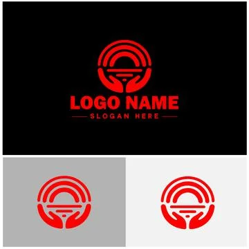 Rainbow logo icon vector for business app icon cloud natural silhouette rai.. Illustrazione stock