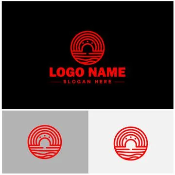 Rainbow logo icon vector for business app icon cloud natural silhouette rai.. Illustrazione stock