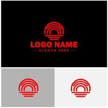 Rainbow logo icon vector for business app icon cloud natural silhouette rai.. Illustrazione stock