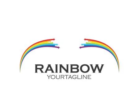 Rainbow logo icon vector template Stock Illustration