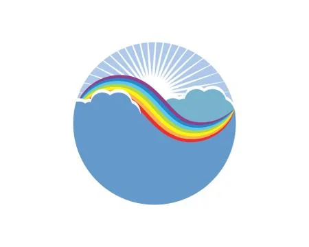 Rainbow logo icon vector template Stock Illustration