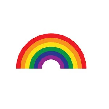 Rainbow logo vector icon, vector colorful rainbow symbol Stock-Illustration