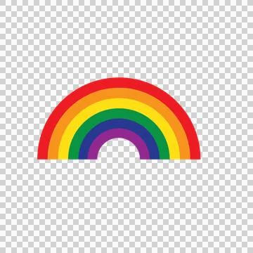 Rainbow logo vector icon, vector colorful rainbow symbol Illustrazione stock