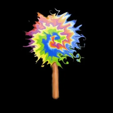 Rainbow lollipop 库存插图