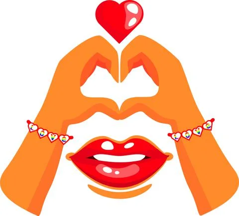 Rainbow love Stock Illustration