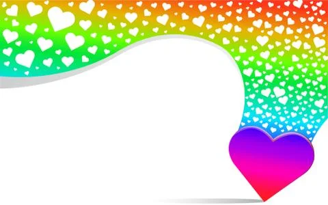 Rainbow love sign background 库存插图