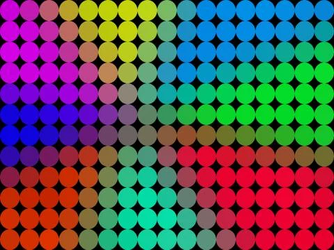 Rainbow low poly circle style vector mosaic background Stock Illustration