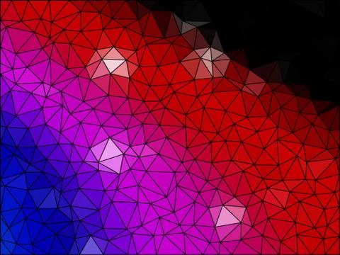 Rainbow low poly triangle style vector mosaic background Stock Illustration