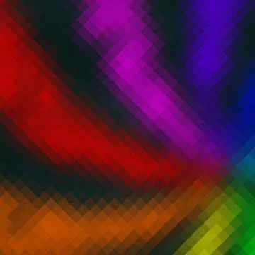 Rainbow low poly triangle style vector mosaic background Stock Illustration