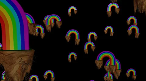 Rainbow Madness Stock Footage 30444217